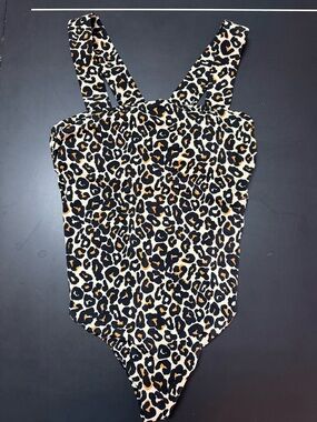 Knix Women’s Sleek Sculpt One Piece Swimsuit in Wild Cat Print